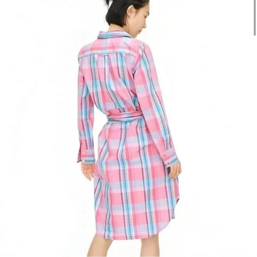 J.Crew Madras Plaid Classic Fit Shirt Dress - Picture 3 of 7